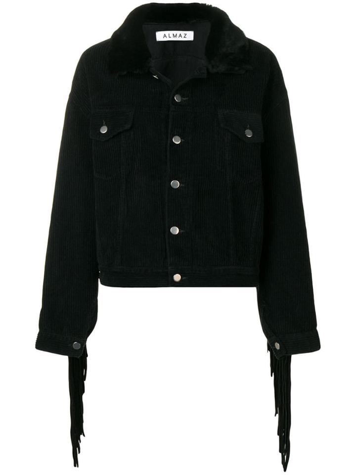 Almaz Fringed Corduroy Jacket - Black