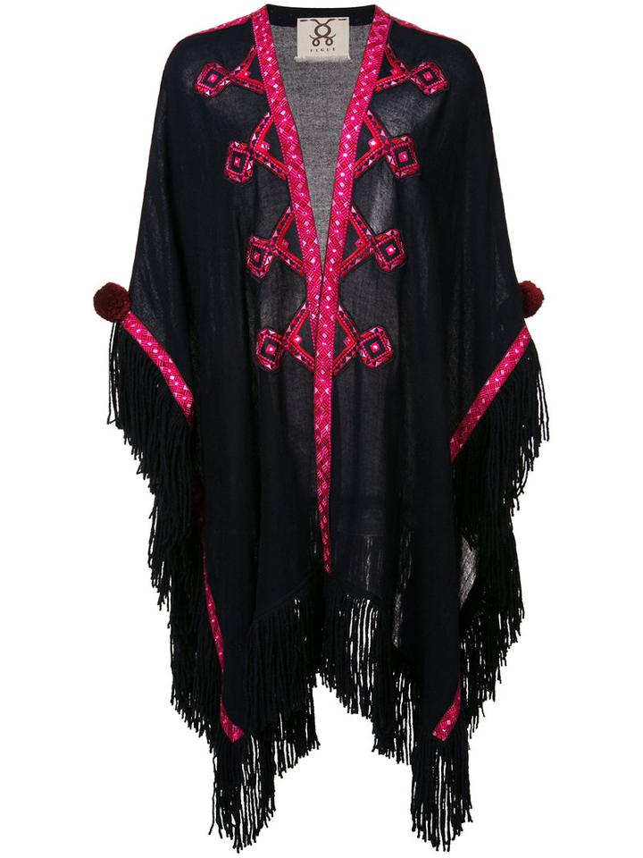 Figue Iris Shawl, Women's, Blue, Viscose/wool