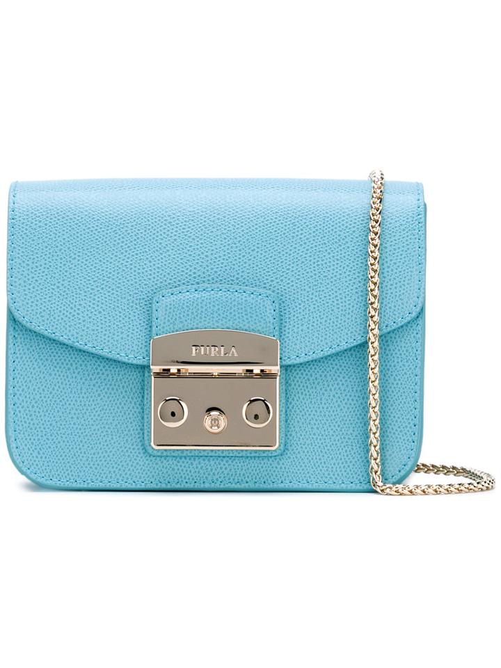 Furla Rosalia Shoulder Bag, Women's, Blue, Leather