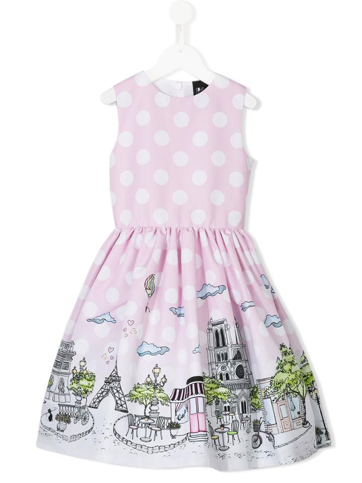 Love Made Love Paris Print Dress, Girl's, Size: 9 Yrs, Pink