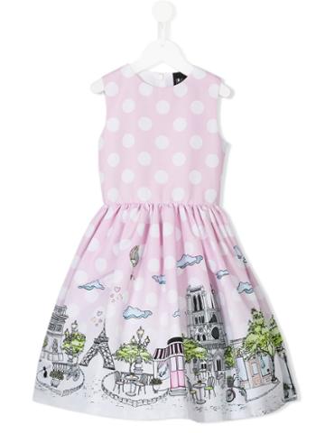 Love Made Love Paris Print Dress, Girl's, Size: 9 Yrs, Pink