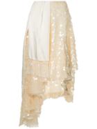 Preen By Thornton Bregazzi Asymmetric Embellished Skirt - White