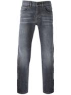 Eleventy Stonewashed Slim Fit Jeans, Men's, Size: 30, Grey, Cotton/spandex/elastane