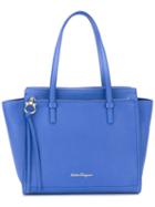 Salvatore Ferragamo Amy Tote, Women's, Blue, Calf Leather