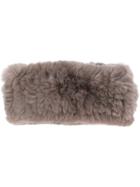 Yves Salomon Rabbit Fur Headband - Grey