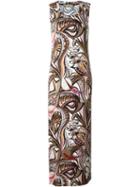 Emilio Pucci Cricket Print Long Dress, Women's, Size: 38, Viscose/silk
