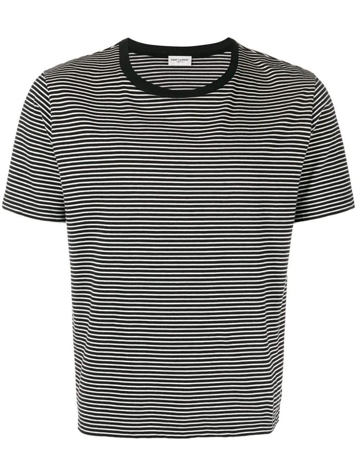 Saint Laurent T-shirt Col Rond (vo - Black