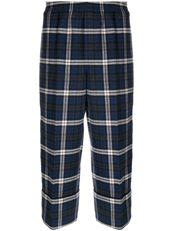 Dsquared2 Checked Cropped Trousers - Blue