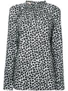 Marni - Geometric Print Long Sleeve Blouse - Women - Cotton - 48, Women's, White, Cotton