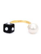 Nektar De Stagni Pearl & Onyx Ring, Women's, Metallic