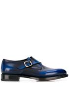 Santoni Single Monk Strap Shoes - Blue