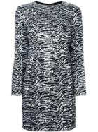Saint Laurent Sequin Embellished Shift Dress, Women's, Size: 40, Black, Polyester/wool/silk