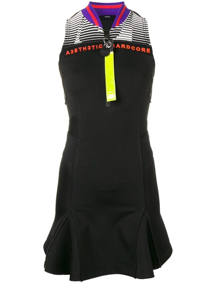 Diesel Scuba Knit Short Dress - Black