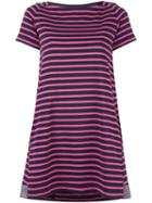 Sacai Striped A-line Dress, Women's, Size: 3, Pink/purple, Cotton