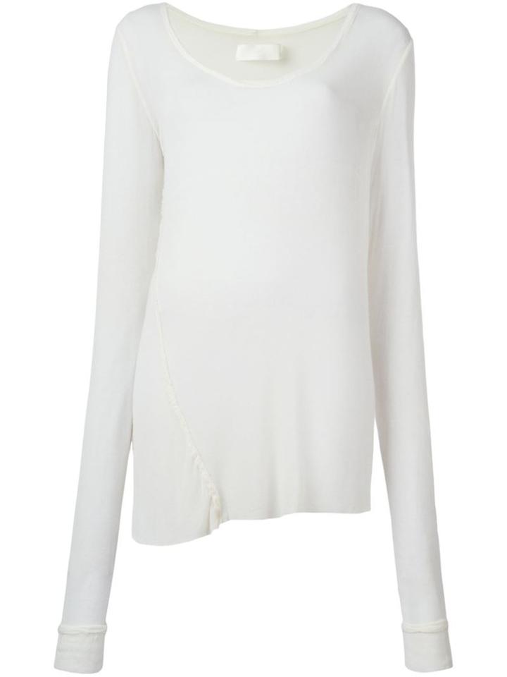 Marc Le Bihan Raw Edge Jumper, Women's, Size: 42, White, Spandex/elastane/viscose/wool