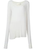 Marc Le Bihan Raw Edge Jumper, Women's, Size: 42, White, Spandex/elastane/viscose/wool