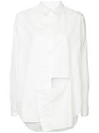 Y's Cut-out Oversize Shirt - White