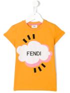 Fendi Kids Cloud T-shirt, Toddler Girl's, Size: 2 Yrs, Yellow/orange
