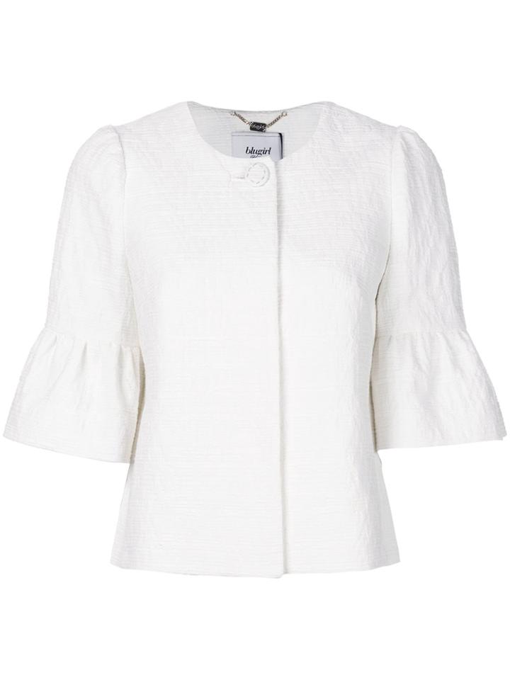 Blugirl Jacquard Cropped Jacket - White