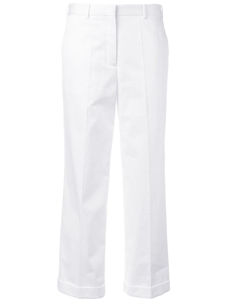 Ports 1961 - Cropped Trousers - Women - Cotton - 42, White, Cotton