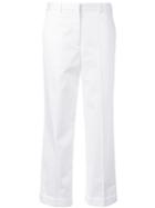 Ports 1961 - Cropped Trousers - Women - Cotton - 42, White, Cotton