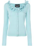 Boutique Moschino Embellished Neckline Cardigan - Blue