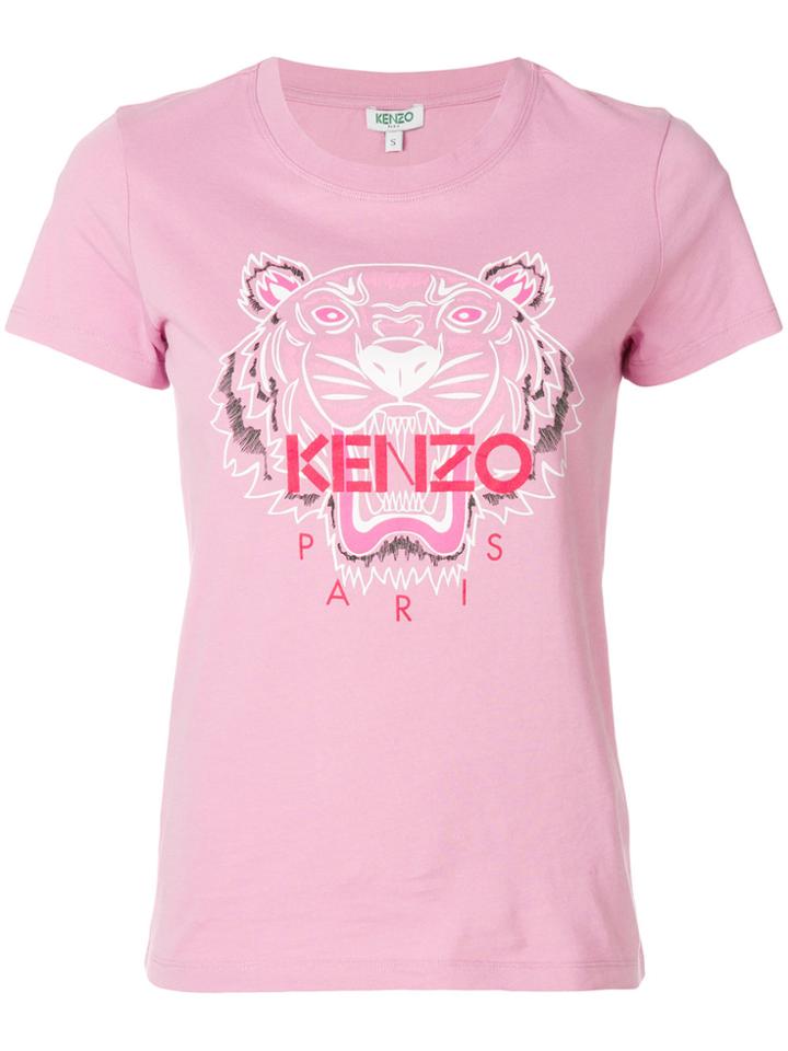 Kenzo Bleached Tiger T-shirt - Pink & Purple