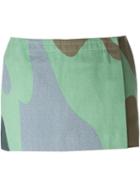 Stephen Sprouse Pre-owned Andy Warhol Camouflage Print Skirt - Green