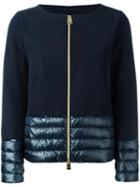 Herno Padded Detail Zipped Jacket, Women's, Size: 48, Blue, Cotton/polyethylene/polyamide/polyester