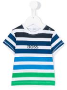 Boss Kids - Striped Logo T-shirt - Kids - Cotton - 12 Mth, Toddler Boy's, Green