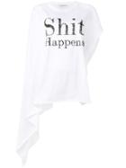 Christopher Kane 'shit Happens' Embroidered T-shirt - White