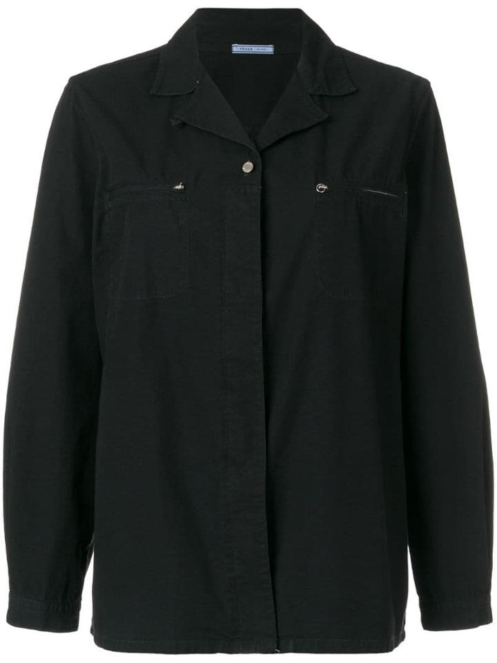 Prada Pre-owned Plain Shirt - Black