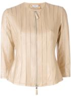 Desa 1972 Cropped Sleeve Fitted Jacket - Nude & Neutrals