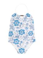 Sunuva Coral Shells Swimsuit, Girl's, Size: 12 Yrs, Blue