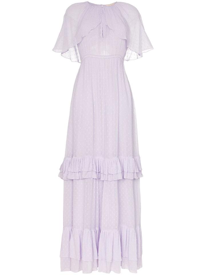 By Timo Short Sleeved Tiered Maxi Dress - Purple