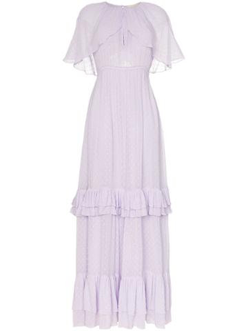 By Timo Short Sleeved Tiered Maxi Dress - Purple