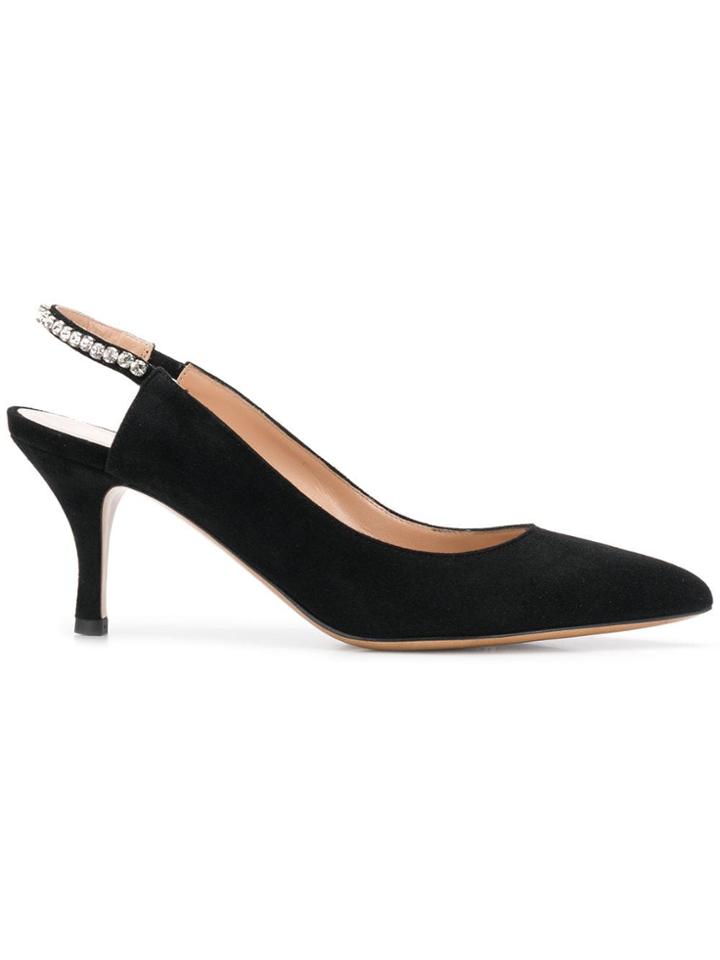 Valentino Valentino Garavani Crystal Detailing Slingback Pumps - Black
