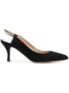 Valentino Valentino Garavani Crystal Detailing Slingback Pumps - Black