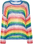 Mira Mikati Rainbow Open Hand Crochet Sweater - Multicolour