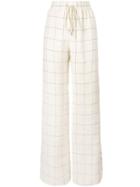 Zimmermann Windowpane Print Wide-leg Trousers - Neutrals