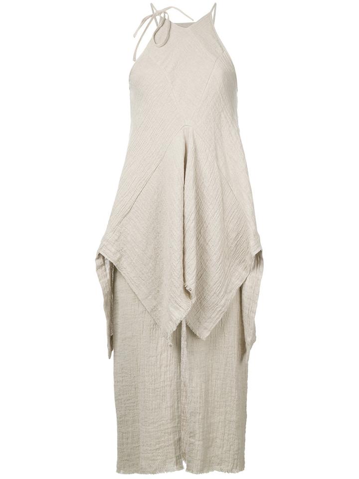 Kitx Layered Angle Dress, Women's, Size: 12, Nude/neutrals, Linen/flax