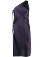 Chanel Pre-owned 1998 Side-tie Asymmetric Dress - Purple