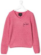 John Richmond Junior Teen Logo Embroidered Sweater - Pink