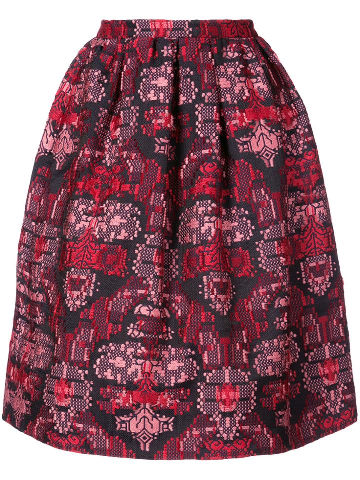 Oscar De La Renta Jacquard Skirt - Blue