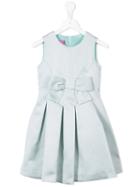 Valmax Kids - Bow Detail Pleated Dress - Kids - Polyester/viscose - 5 Yrs, Blue
