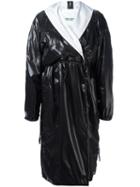 Kenzo Shiny Trench Coat, Women's, Size: 36, Black, Cotton/polyethylene