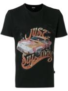 Just Cavalli Car Print T-shirt, Men's, Size: Small, Black, Cotton