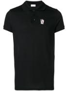 Saint Laurent Card Embroidered Polo Shirt - Black