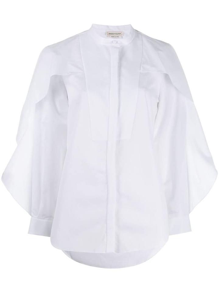 Alexander Mcqueen Oversized Frill Shirt - White
