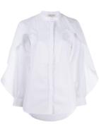 Alexander Mcqueen Oversized Frill Shirt - White